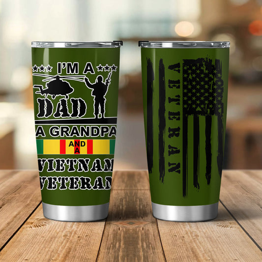 Vietnam Veteran, Father's Day Gift Vagabond 20oz Tumbler