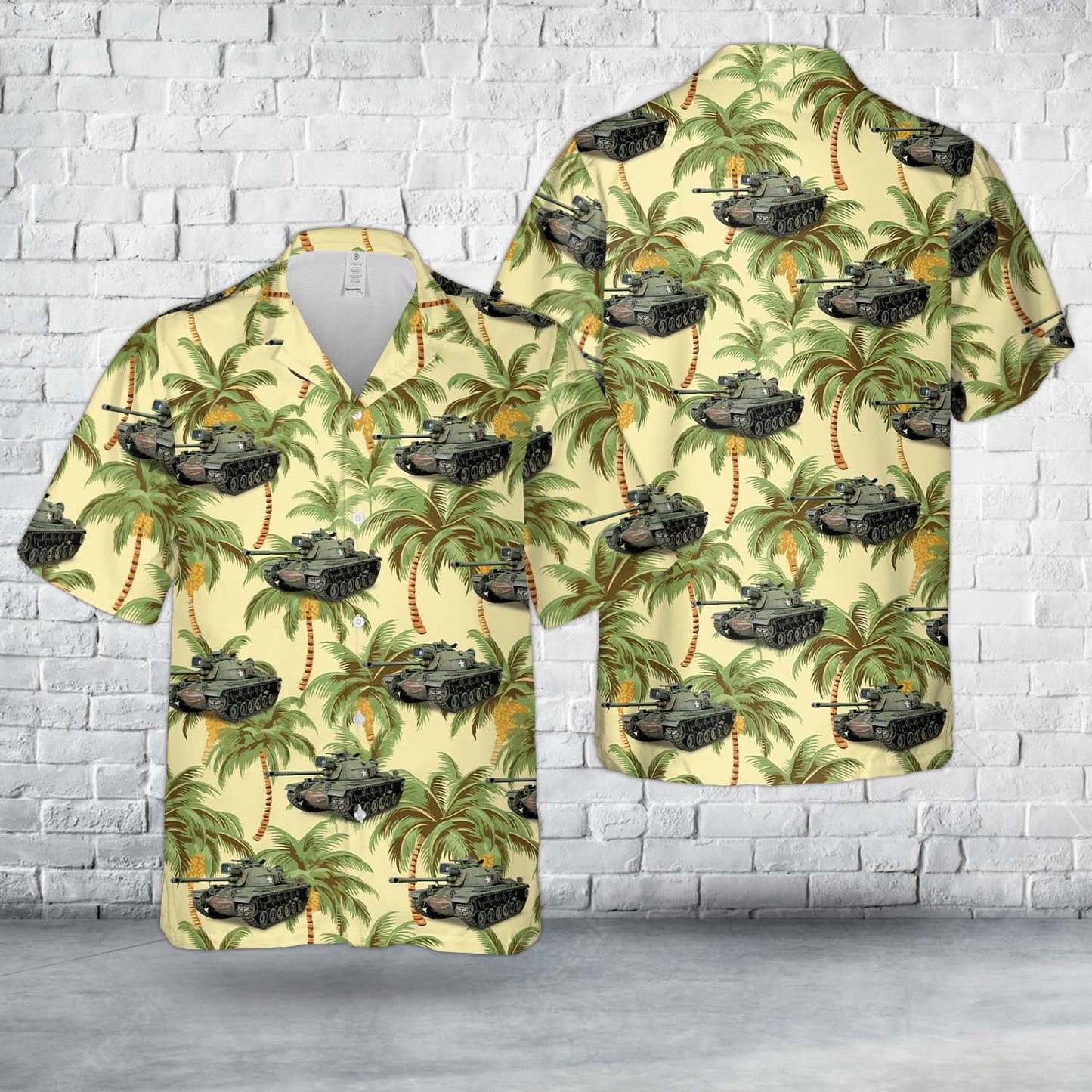Vietnam War U.S M48A3 Patton Tank Hawaiian Shirt