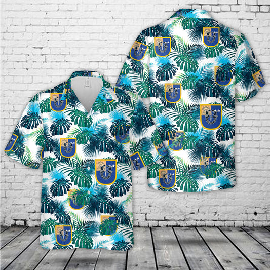 Vietnam War Special Force Beret Flash Hawaiian Shirt