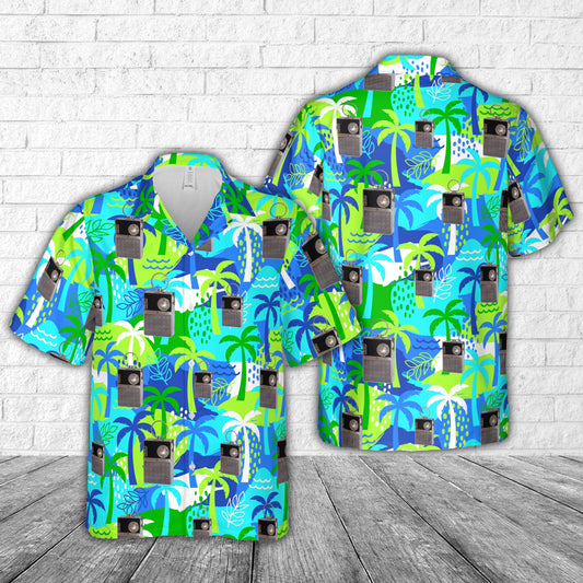 Vintage GE (General Electric) Transistor Radio with Top Ring Handle, Model P-850C (Black), AM Band Only, 6 Transistors, Made In USA, 1960 Hawaiian Shirt