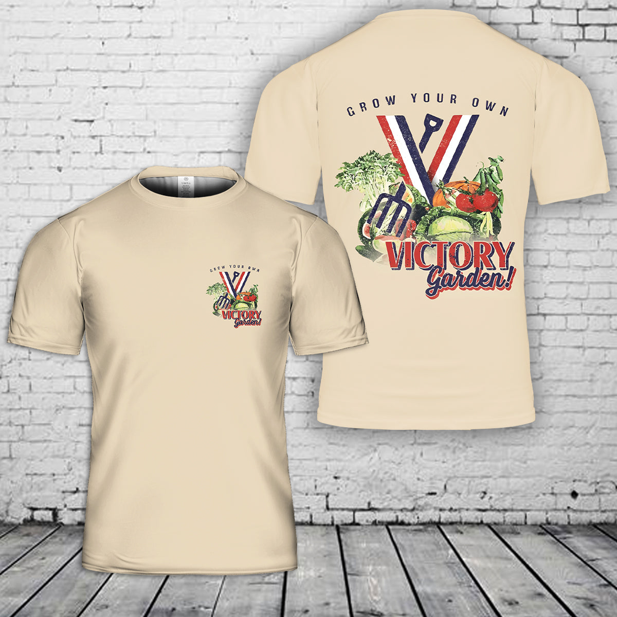 Vintage Grow Your Own Victory Garden T-Shirt 3D