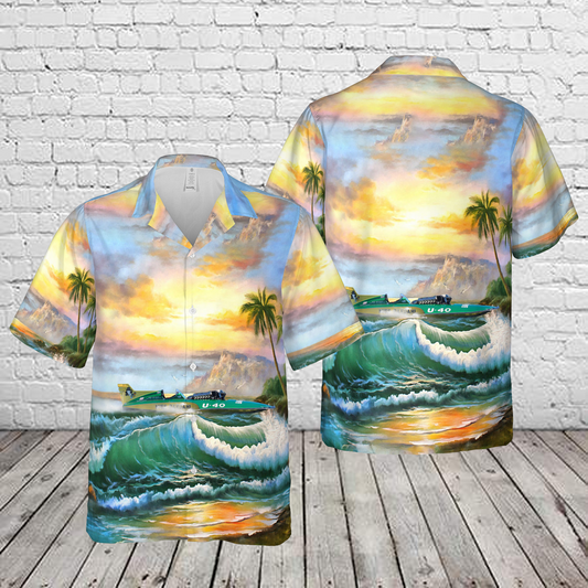Vintage Hydroplane "Miss Bardahl" U-40 Thunderboat Racing Hawaiian Shirt
