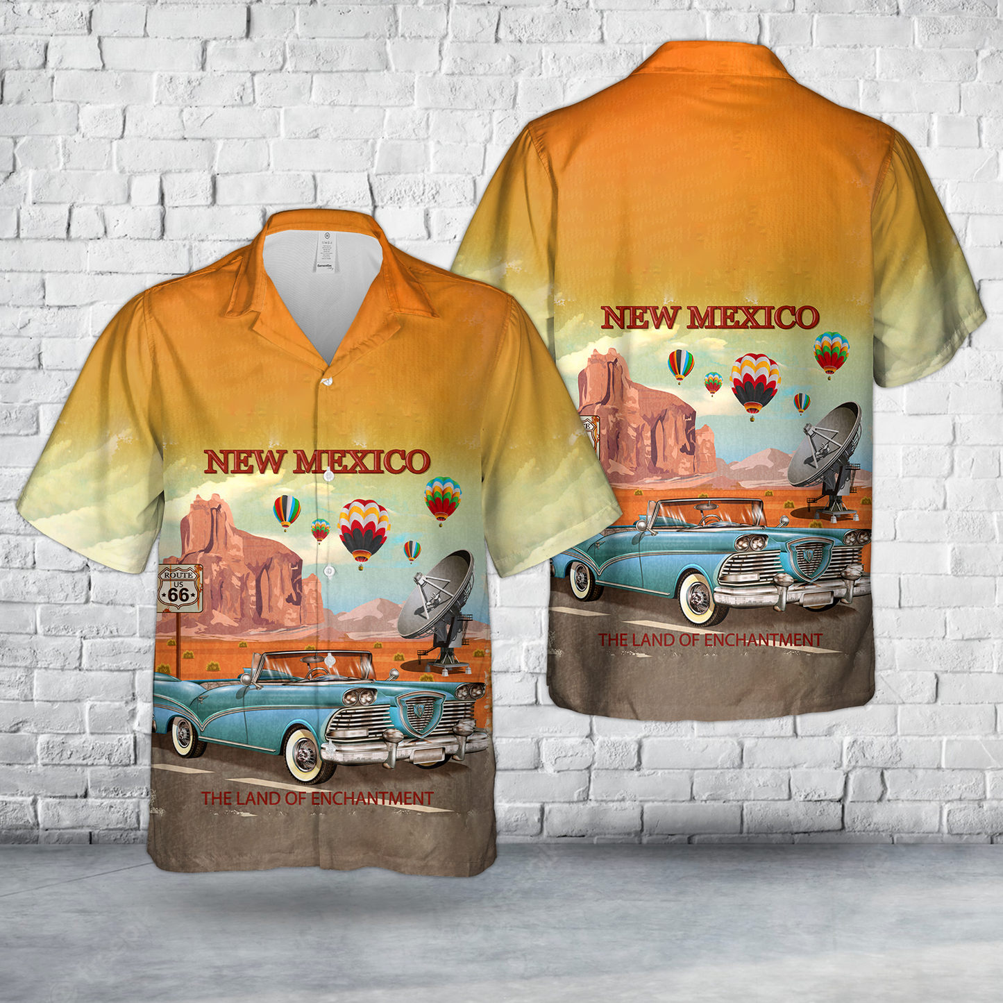 Vintage Route 66 New Mexico Road Trip Hawaiian Shirt