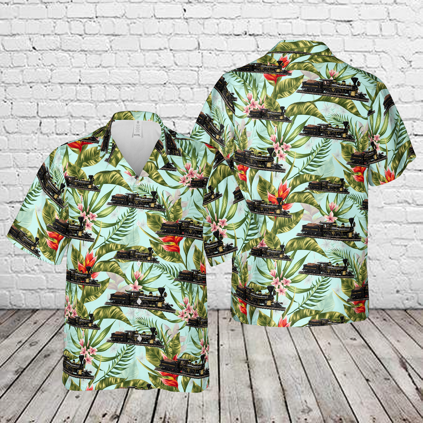 Virginia and Truckee Locomotive #12 "Genoa" Hawaiian Shirt
