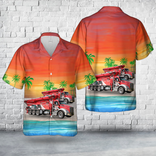 Vitale Ready-Mix Concrete Truck Hawaiian Shirt