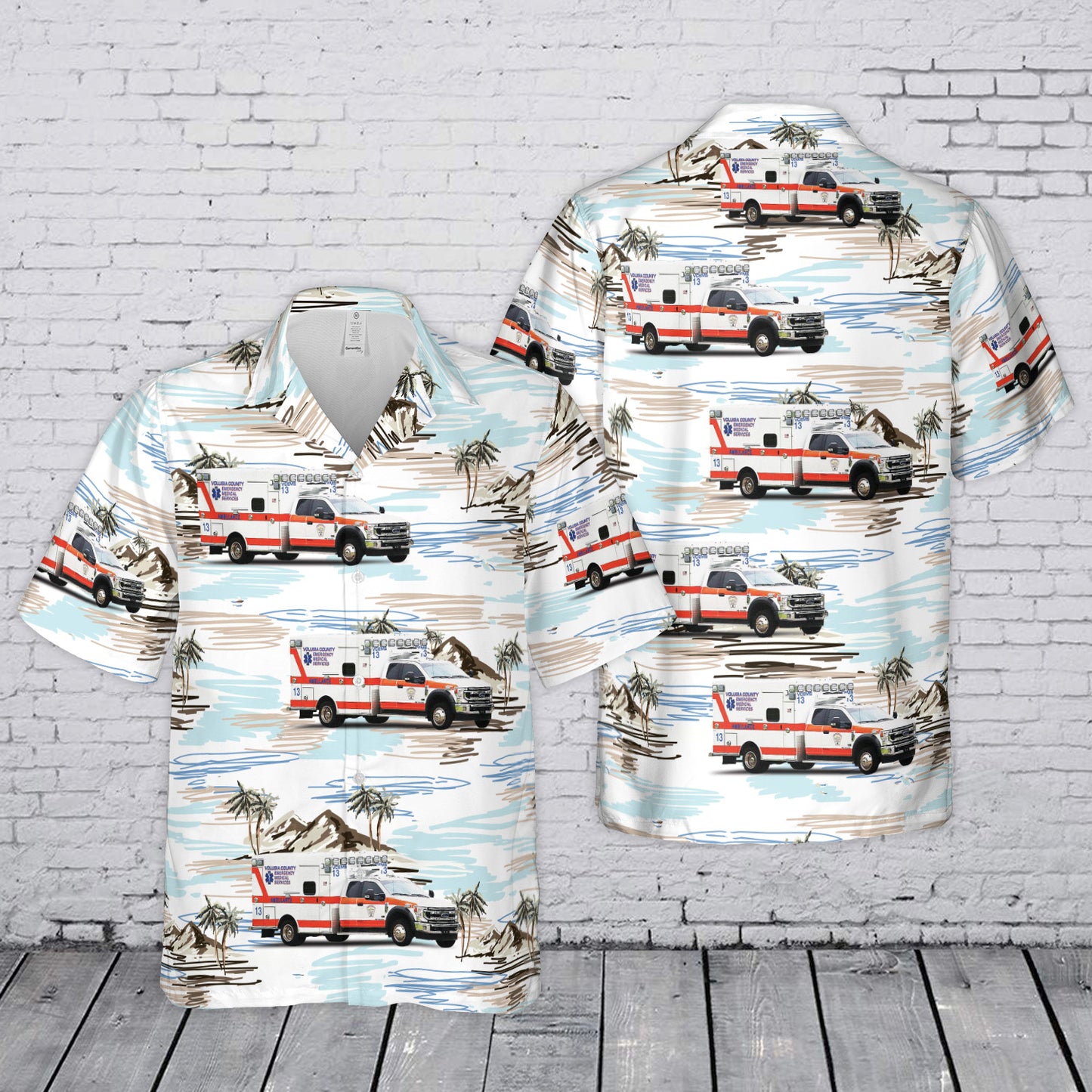 Volusia County EMS Hawaiian Shirt