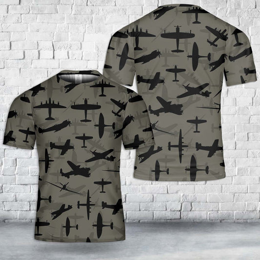 WW2 Aircraft T-Shirt 3D