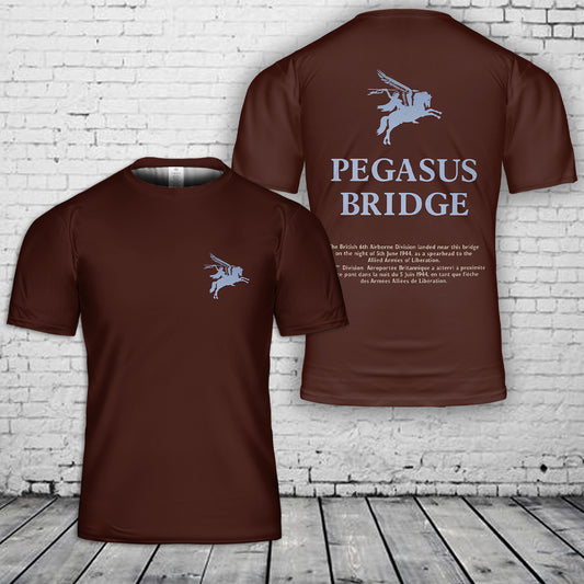 WW2 D-Day Pegasus Bridge British Army 3D T-Shirt