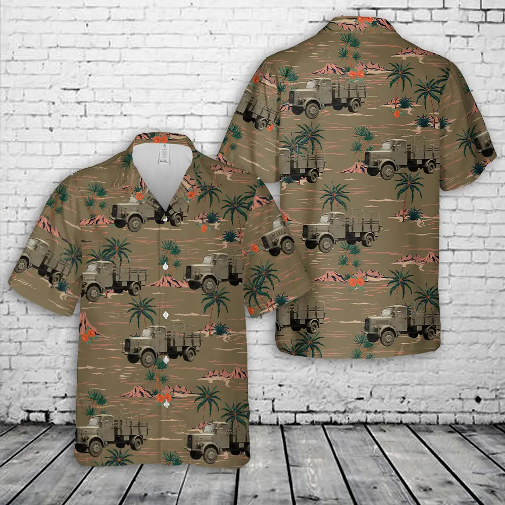 WWII German Truck KHD A3000 Hawaiian Shirt