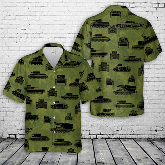 WWII Heavy Tank Hawaiian Shirt