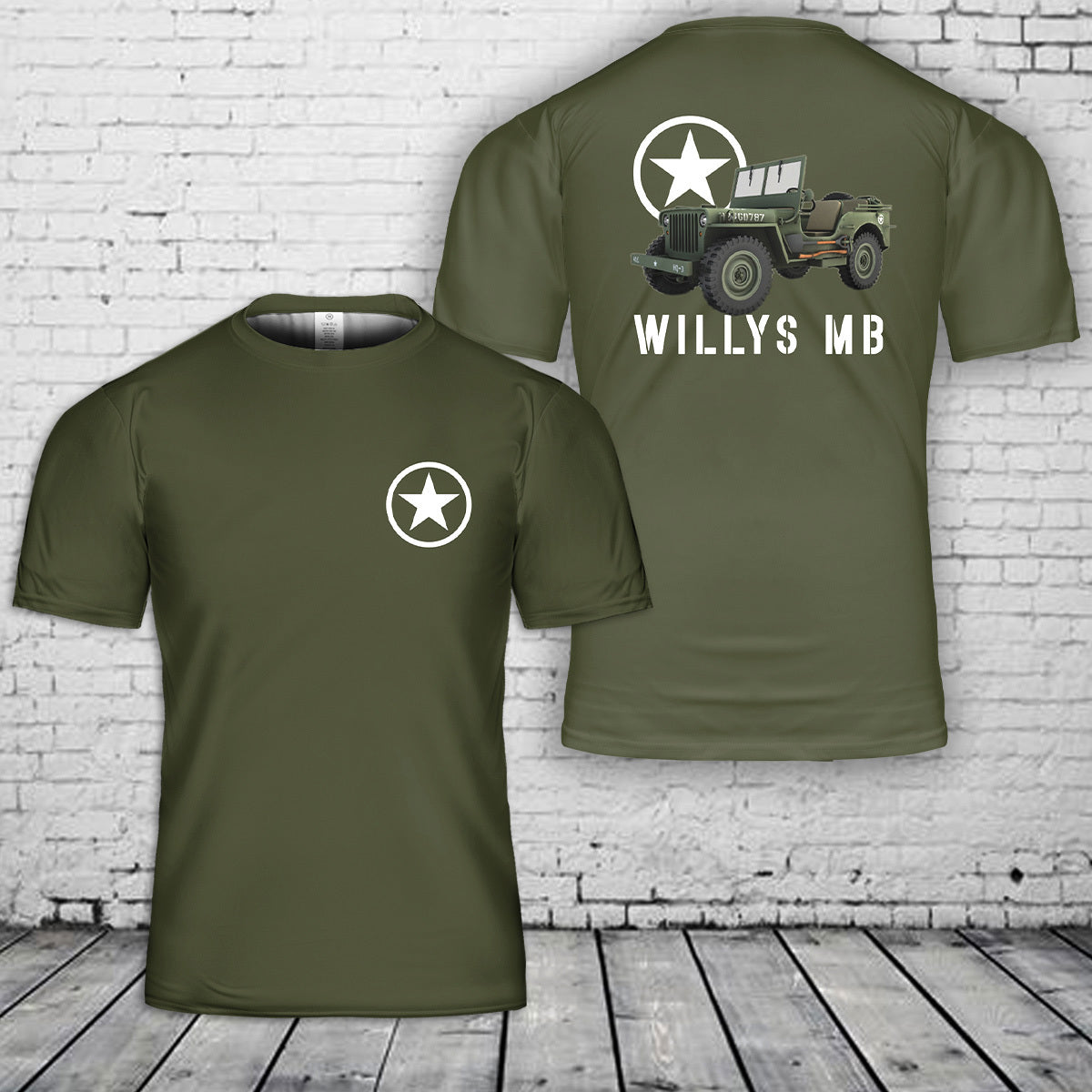 WWII Willys MB 3D T-Shirt