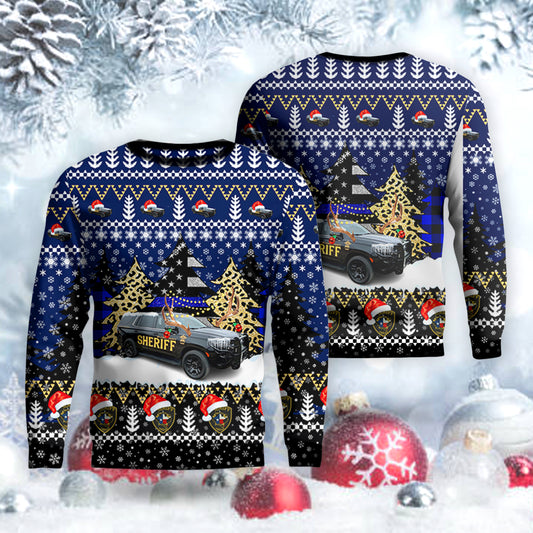 Waco, Texas, McLennan County Sheriffs Office Christmas AOP Sweater