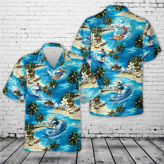 Wakesurfing Hawaiian Shirt