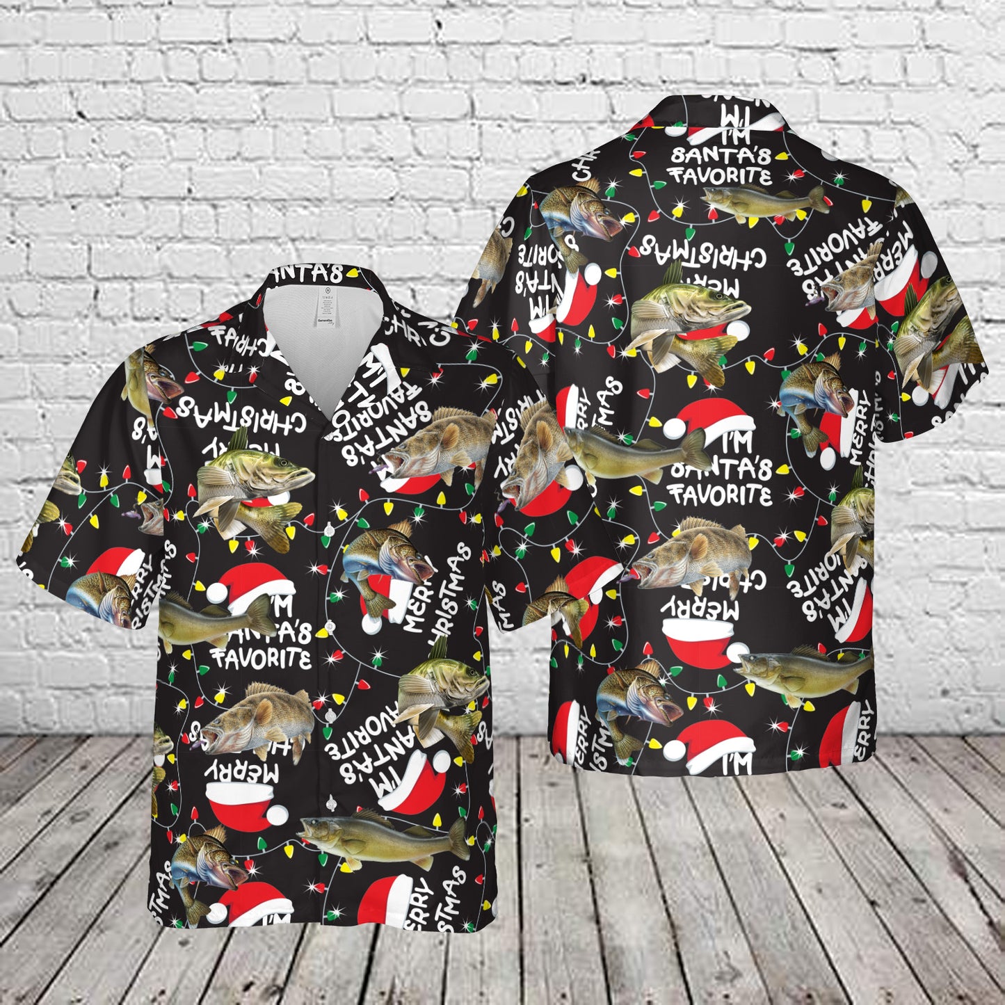 Walleye Fishing Christmas Hawaiian Shirt