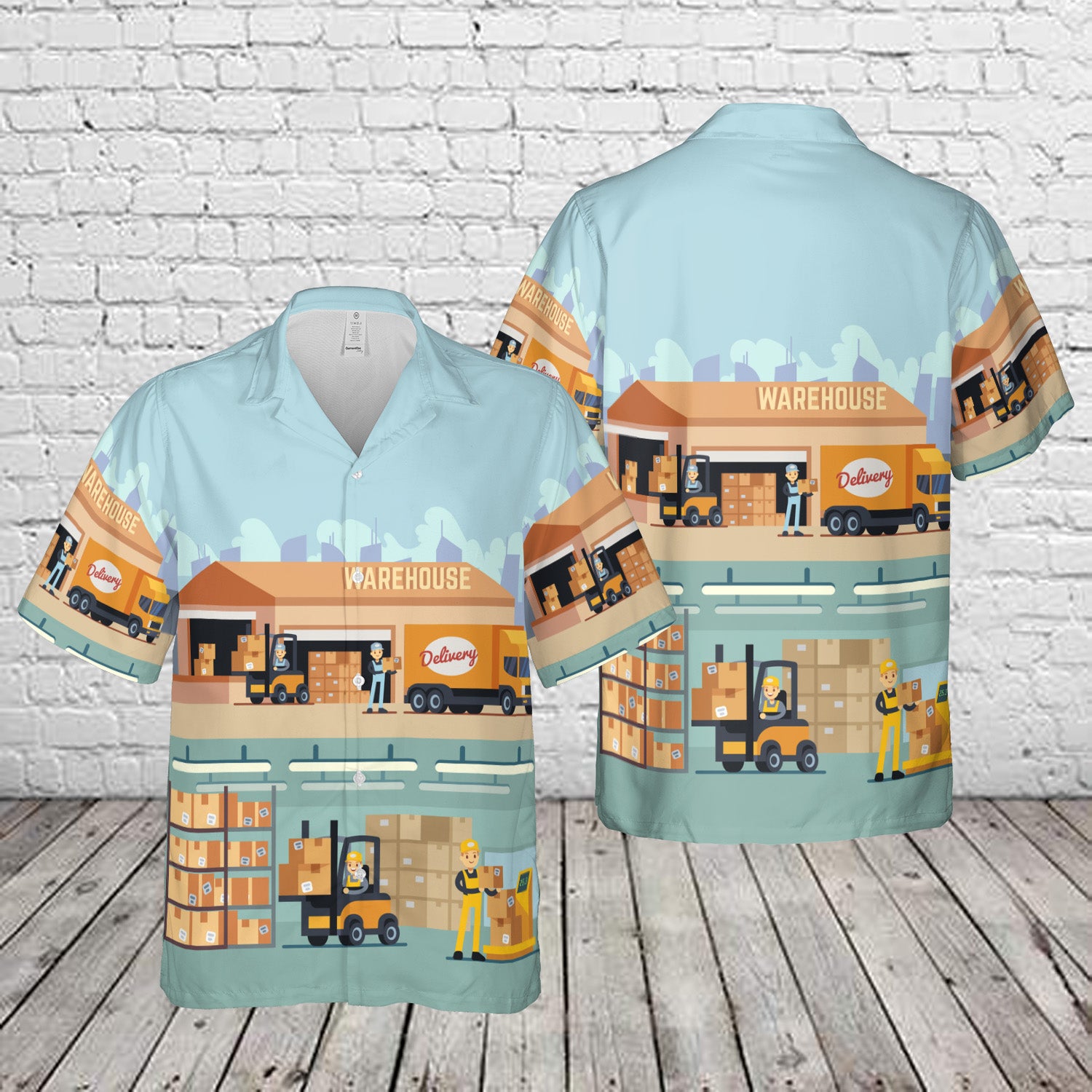 Warehouse storage and shipping logistics Hawaiian Shirt