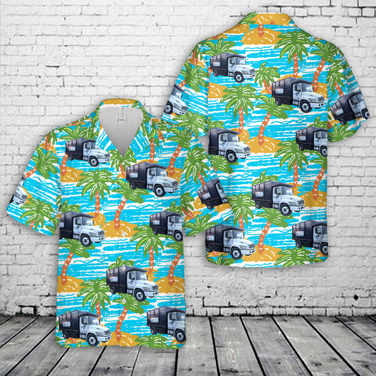 Waste Connections Hino Rack Truck Hawaiian Shirt