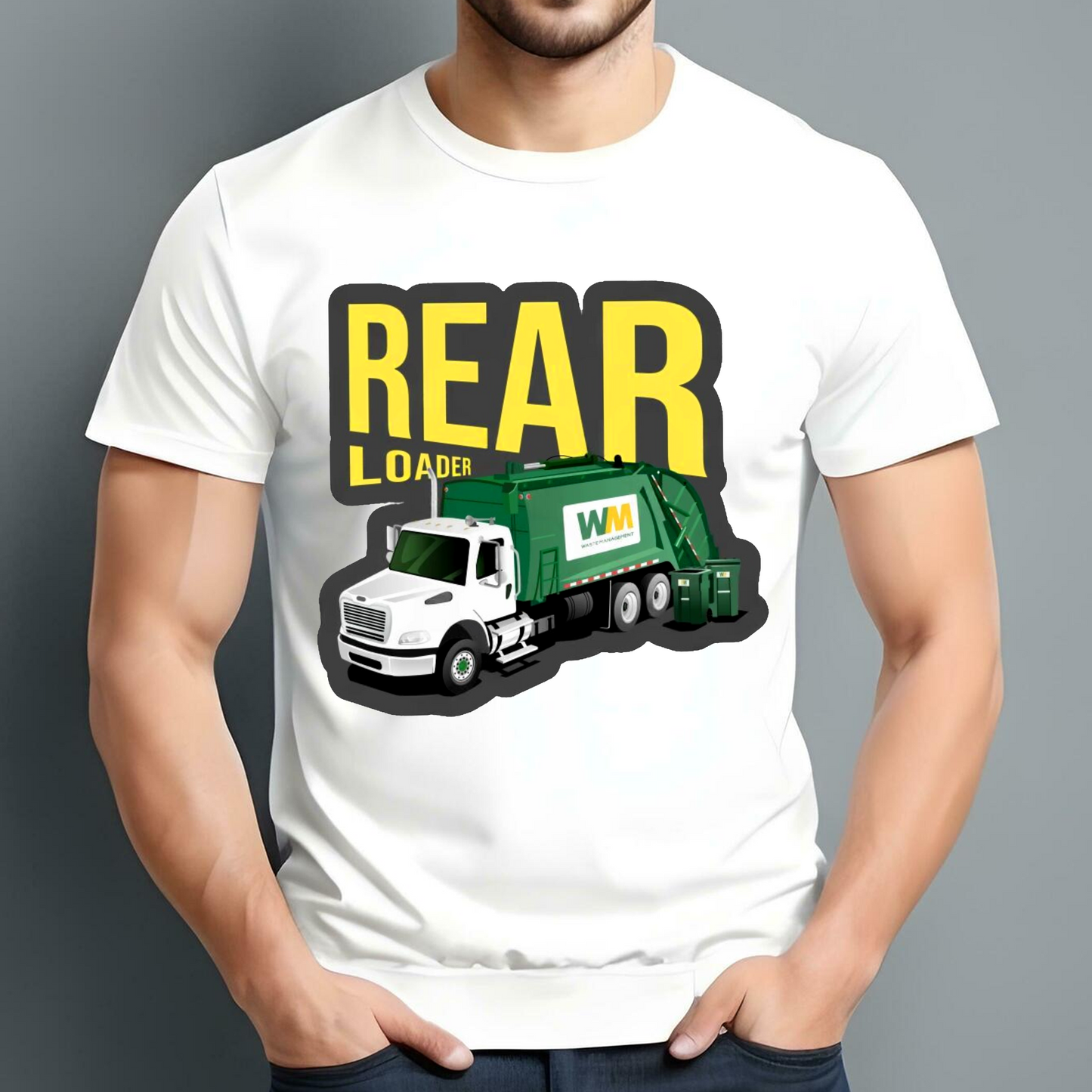 Waste Management Rear Loader - Garbage Truck Classic Unisex T-Shirt Gildan 5000 (Made In US)
