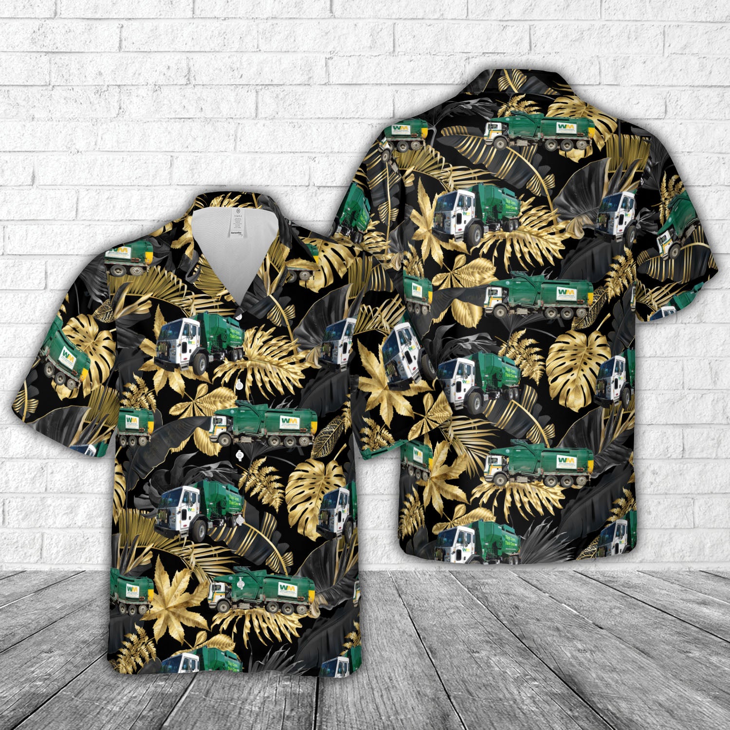 Waste Management Truck Hawaiian Shirt