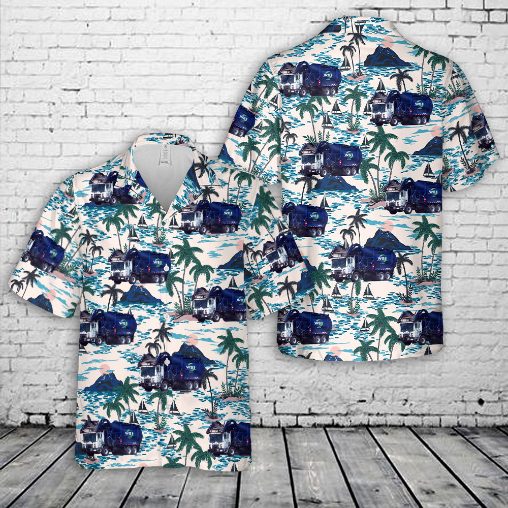 Waste Services of Florida Inc. Mack MR / McNeilus Hawaiian Shirt