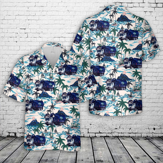 Waste Services of Florida Inc. Mack MR / McNeilus Hawaiian Shirt