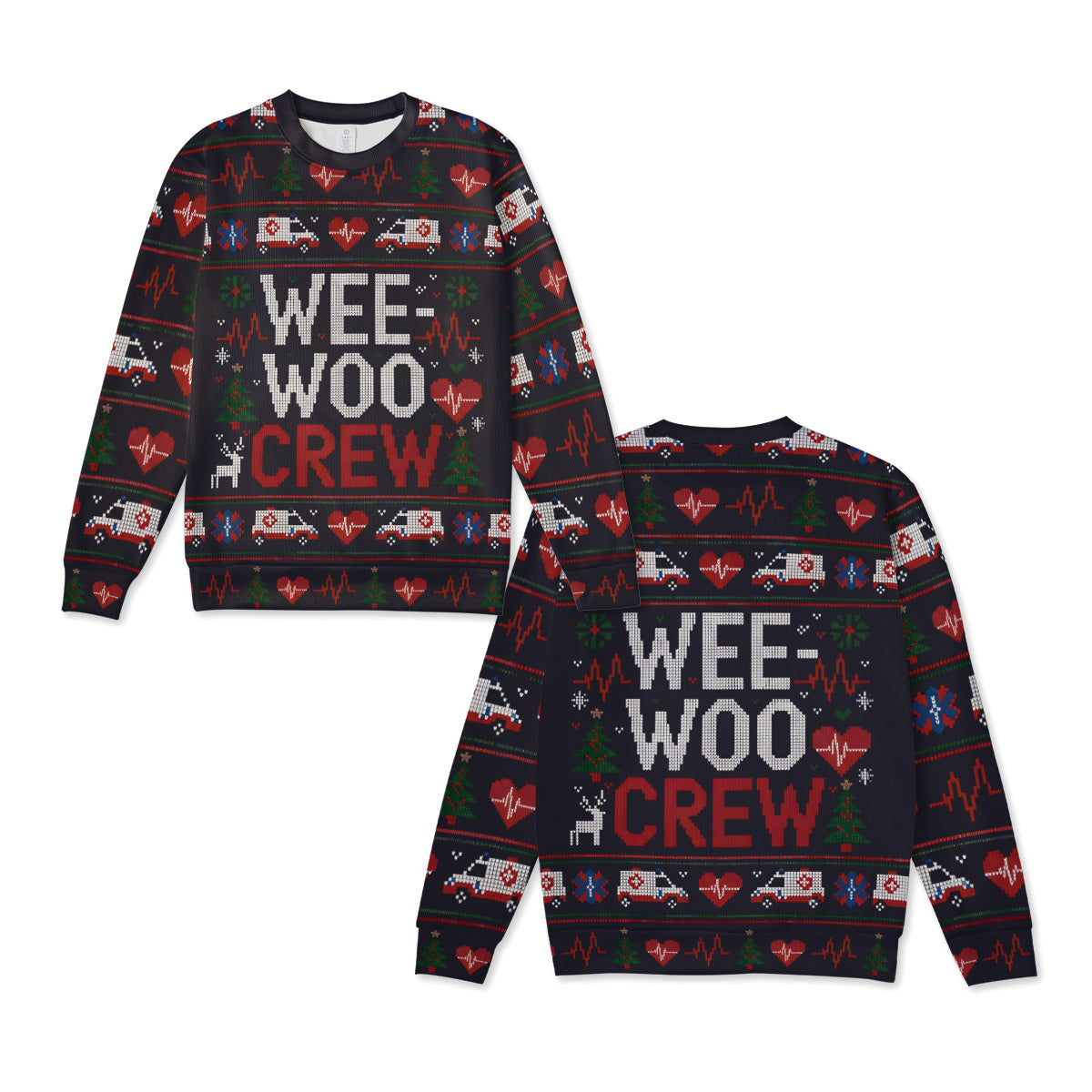 Wee Woo Crew Christmas Knitted Sweater