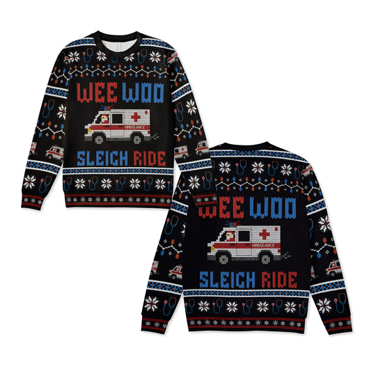 Wee Woo SLEIGH RIDE Ambulance Knitted Sweater
