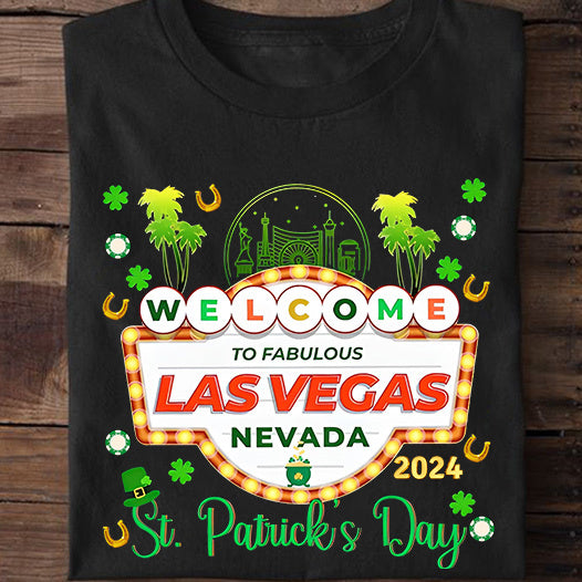 Welcome Las Vegas Nevada Happy St Patrick Day T-Shirt