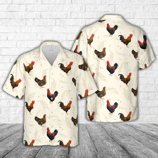 Welsummer Rooster Hawaiian Shirt
