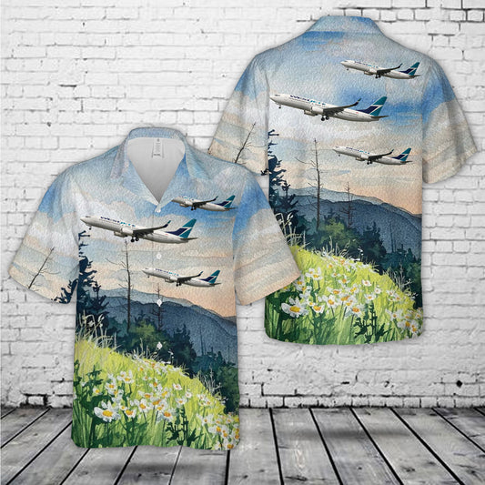 WestJet Boeing B737-8CTW Hawaiian Shirt