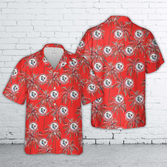 West Virginia WV Mountaineer Special Forces Veteran Patch Hawaiian Shirt