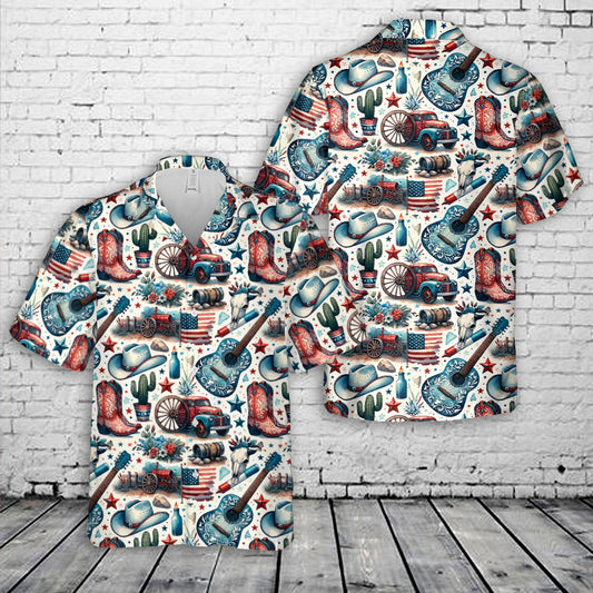Western 4th Of July Hawaiian Shirt