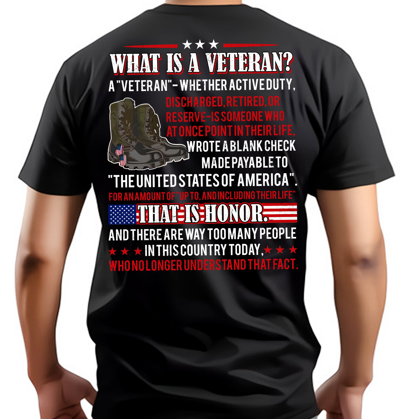 What Is a Veteran that Is Honor Classic Unisex T-Shirt Gildan 5000 (Made In US)