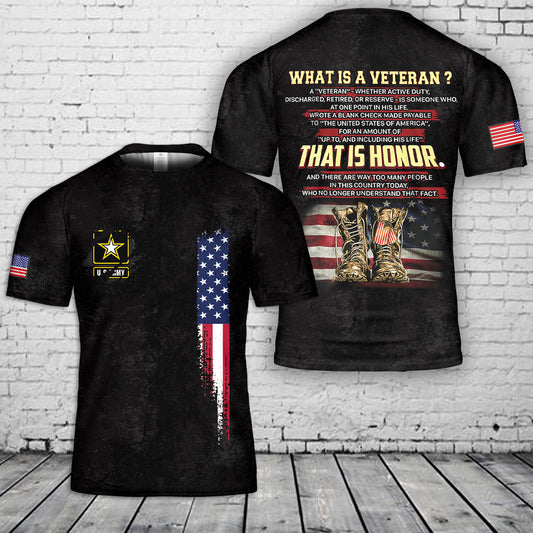 What is Veteran T-Shirt 3D