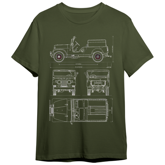 Willys Jp CJ-6 1962 Classic Unisex T-Shirt Gildan 5000 (Made In US)