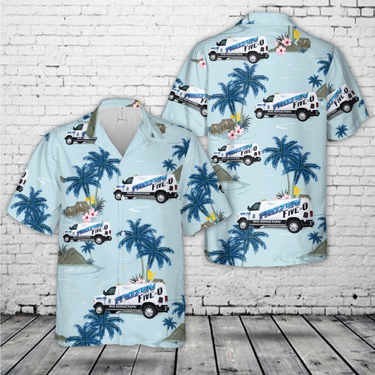Wilmington, NC Police Department, ice cream truck "Frozen Five-O" Hawaiian Shirt