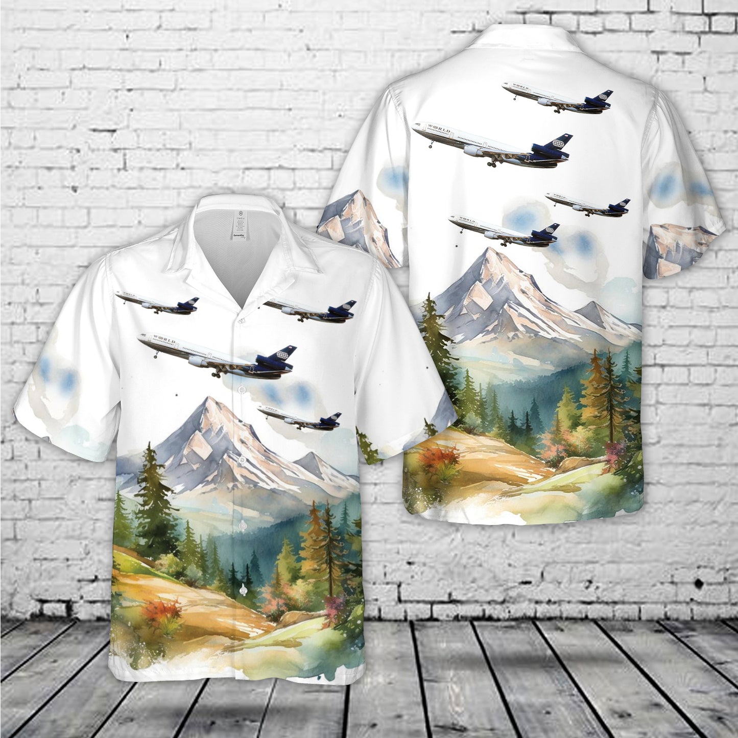 World Airways McDonnell Douglas DC-10-30 Hawaiian Shirt