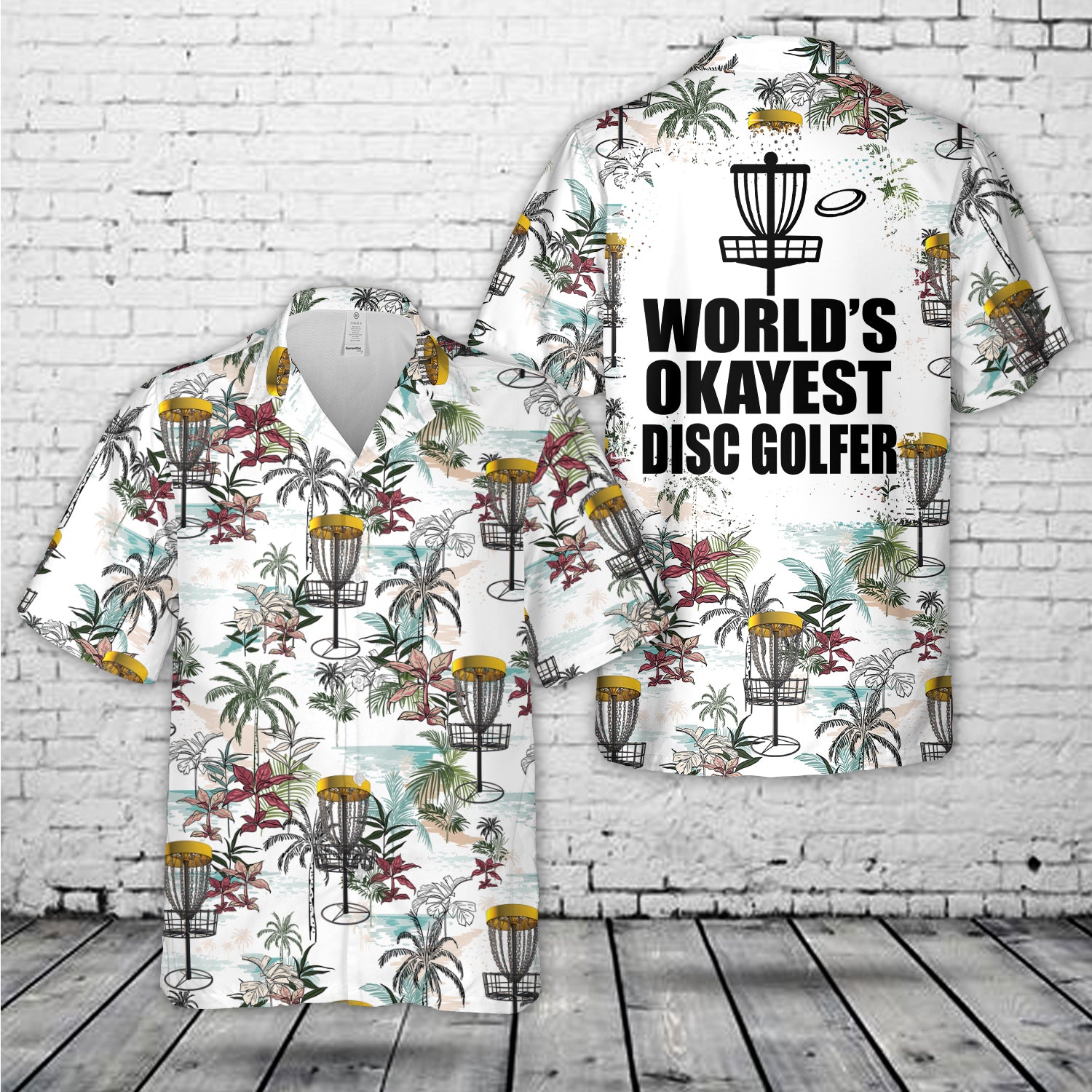 World's Okayest Disc Golft Hawaiian Shirt