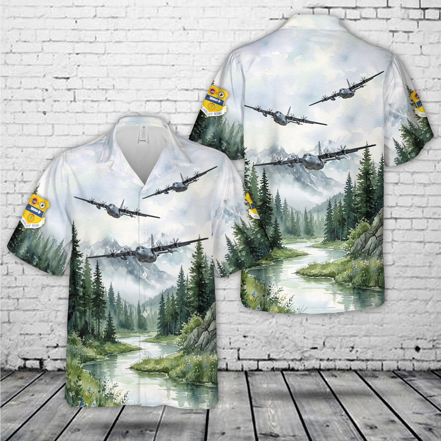Wyoming Air National Guard, 153d Airlift Wing C-130H Hercules Hawaiian Shirt