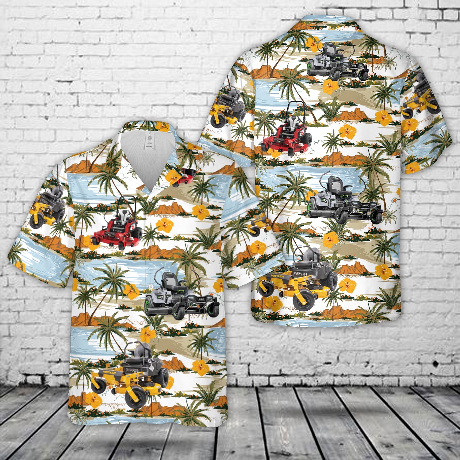 Zero Turn Lawn Mower Hawaiian Shirt