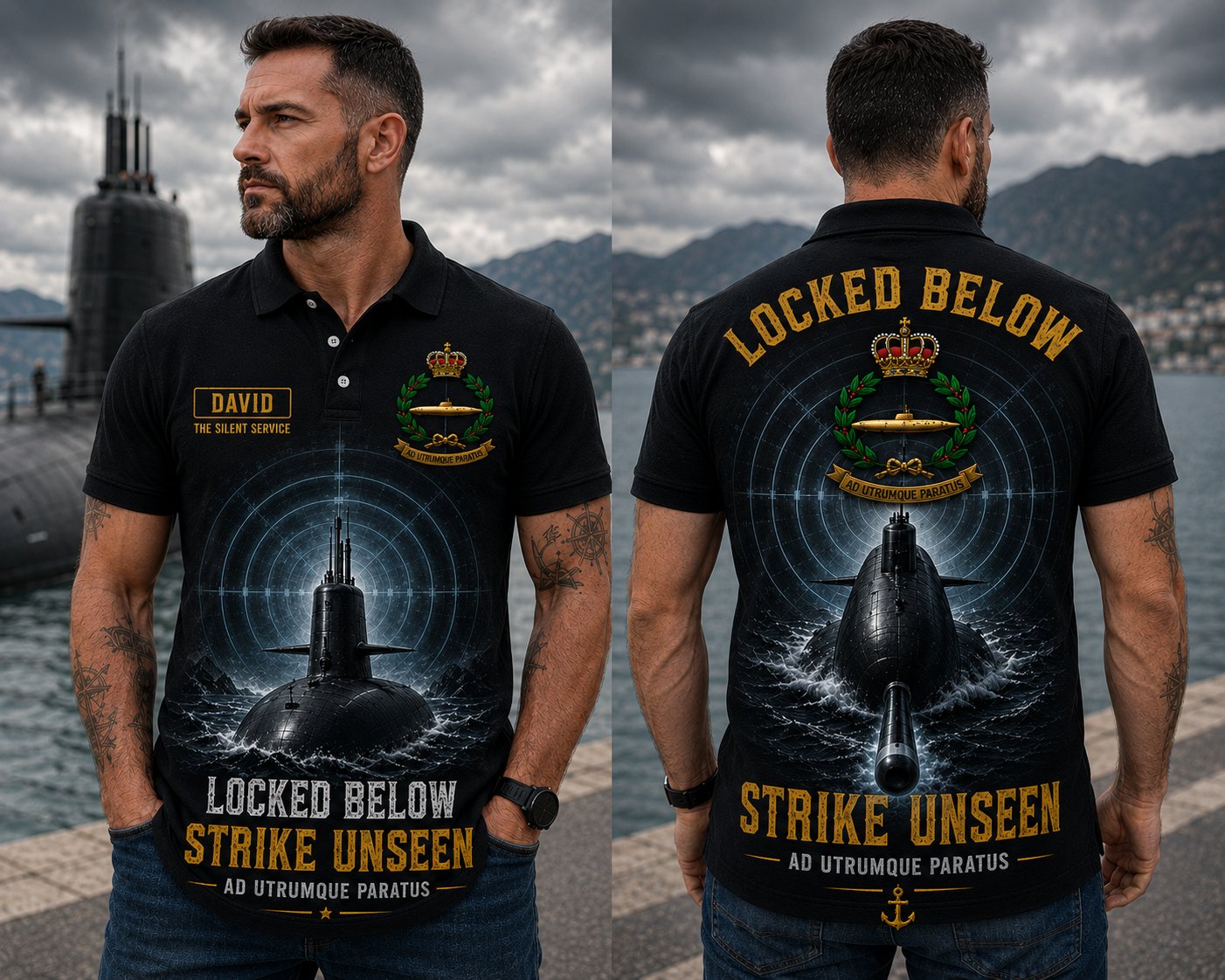 Spanish Navy Submarine Force Locked Below Strike Unseen Polo Shirt