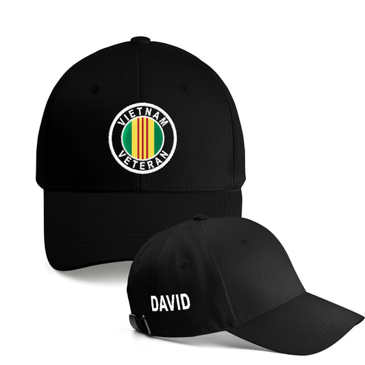 Custom Name Vietnam Veteran Embroidered Cap