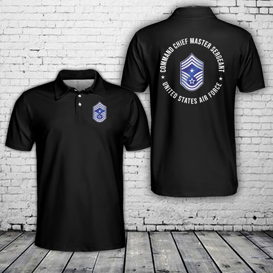 US Air Force Command Chief Master Sergeant Polo Shirt