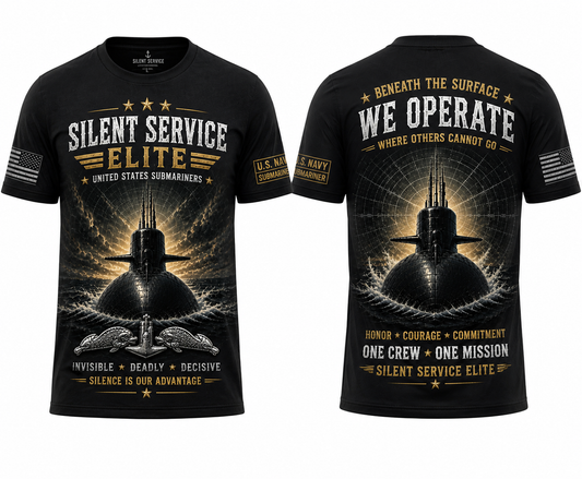 Silent Service Elite Submarine T-Shirt United States Submariners Beneath The Surface We Operate Custom Name Gift