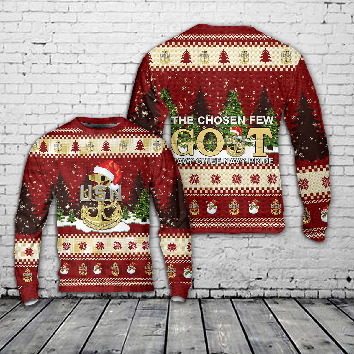 US Navy Chief Christmas Sweater