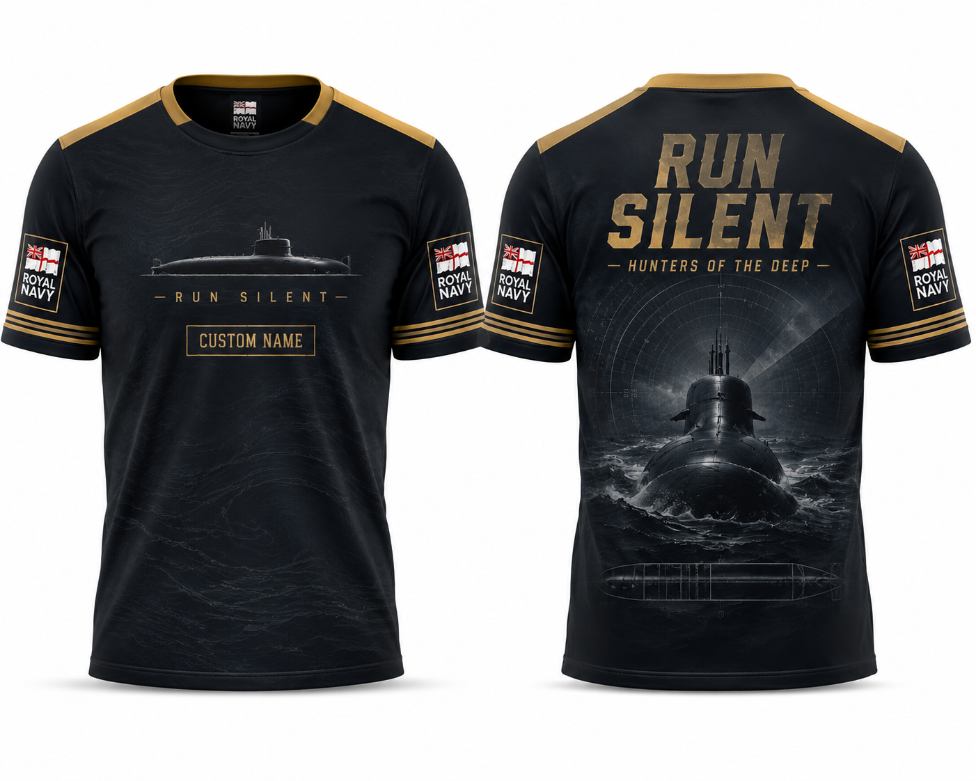 Royal Navy Submarine Service Shadows Below 3D T-Shirt
