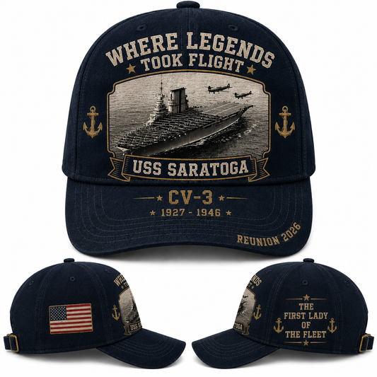 USS Saratoga CV-3 Where Legends Took Flight Baseball Cap Reunion 2026