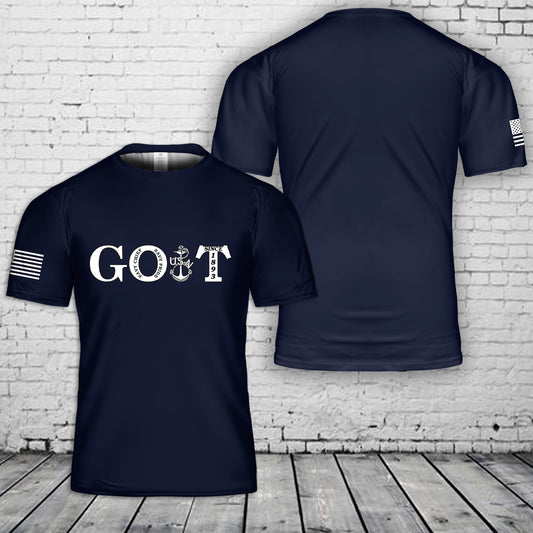 Old School Navy Chief GOAT 3D T-Shirt