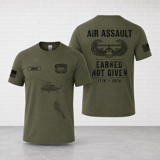 US Army Air Assault Wings Graduate 3D T-Shirt - Military Veteran Gift