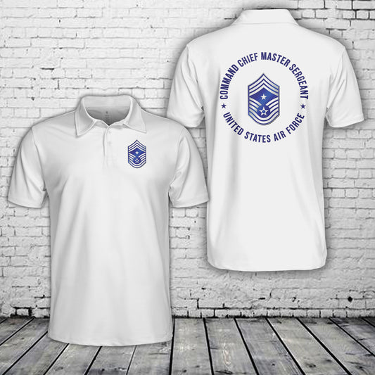US Air Force Command Chief Master Sergeant Polo Shirt