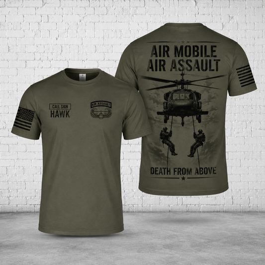 101st Airborne Air Mobile Warrior 3D T-Shirt - Military Veteran Gift